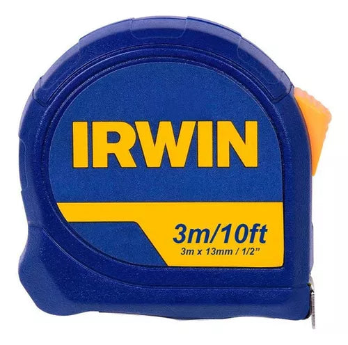 Trena Manual Fita De Aço 3 Metros Para Bolso Irwin Standard